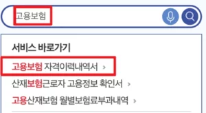 고용보험 가입이력내역서 조회 모바일 정부